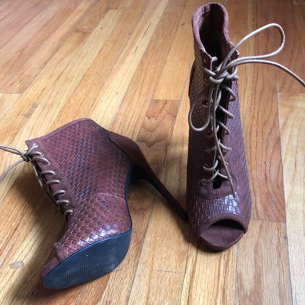 Sexy Peep Toe Ankle Booties